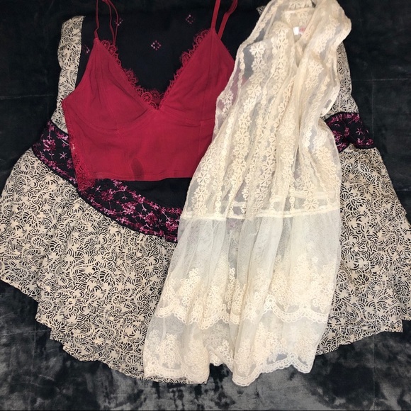 Xhilaration Lace Top Sheer Boho Style - Picture 3 of 6